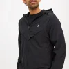 Active Black Hooded Windbreaker Jacket L
