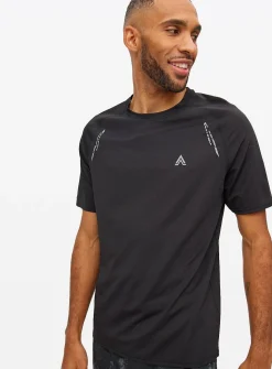 Active Black Printed Logo T-Shirt M
