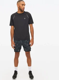Active Black Printed Logo T-Shirt M