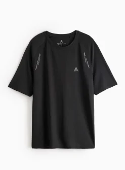 Active Black Printed Logo T-Shirt M