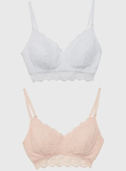 A-E MATERNITY Lace Supersoft Nursing Bras 2 Pack 32DD