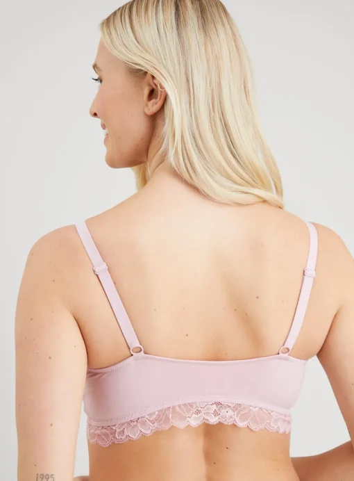 A-GG Pink Floral Lace Post Surgery Front Fastening Bra 40F