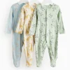 Animal Printed Sleepsuit 3 Pack 6-9 months
