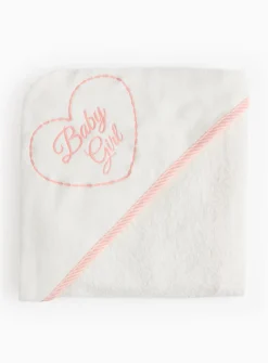 Baby Girl Hooded Towel One Size