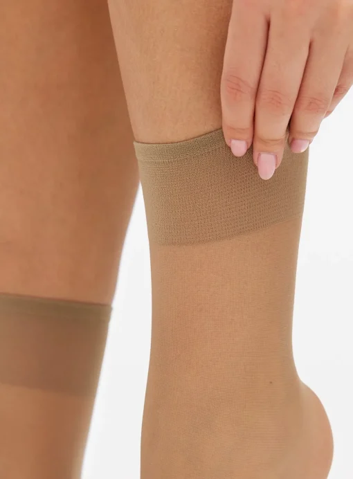 Bamboo Nude 15 Denier Ankle Tights 5 Pack One Size