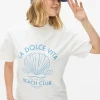 Beach Club Graphic Oversized T-Shirt L