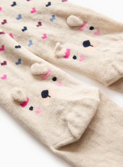 Bear & Stripe Print Tights 3 Pack 7-8 years
