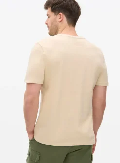 Beige Car Graphic Crew T-Shirt M