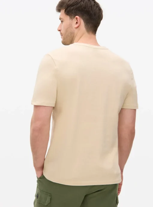 Beige Car Graphic Crew T-Shirt M