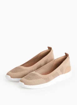 Beige Knitted Ballerina Shoes 6