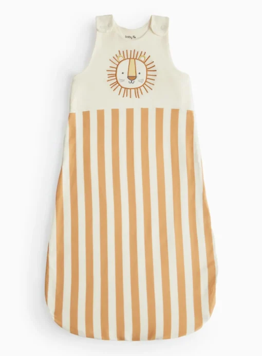 Beige Lion Print 0.5 Tog Sleeping Bag 12-18 months