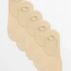 Beige Mesh Footsies 5 Pack 4-6