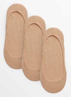 Beige Nude Footsies 3 Pack 6-8