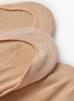 Beige Nude Footsies 3 Pack 6-8