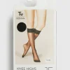 Black 15 Denier Knee High Tights 5 Pack One Size