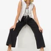 Black Denim Ultra Wide Leg Jogger Jeans 8R