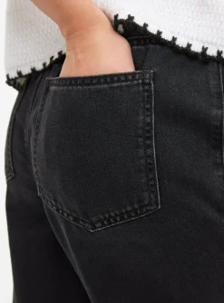 Black Denim Ultra Wide Leg Jogger Jeans 8R