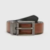 Black & Brown Reversible Faux Leather Belt XXL
