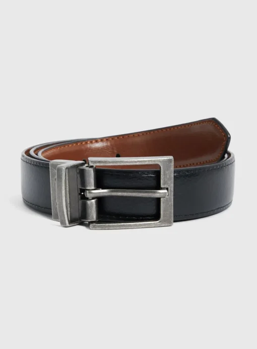 Black & Brown Reversible Faux Leather Belt XXL