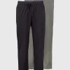 Black & Charcoal Jersey Pyjama Bottoms 2 Pack XL