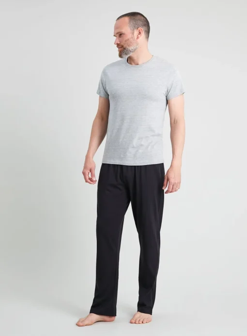 Black & Charcoal Jersey Pyjama Bottoms 2 Pack XL