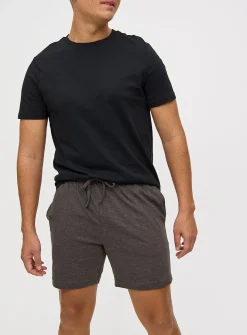 Black & Grey Jersey Pyjama Shorts 2 Pack XXXL