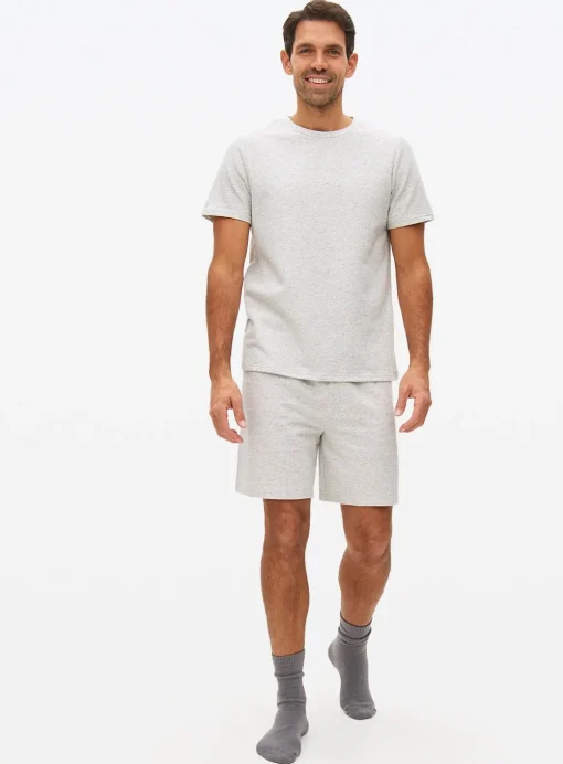 Black & Grey Neppy Pyjama Shorts 2 Pack XXL