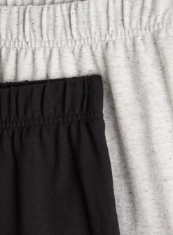 Black & Grey Neppy Pyjama Shorts 2 Pack XXL