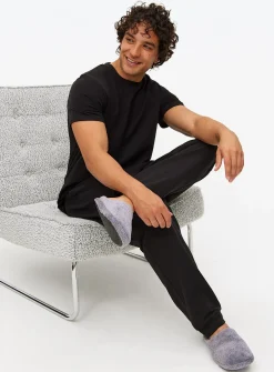 Black & Grey Pyjama T-Shirt 2 Pack S