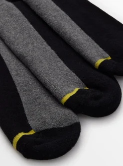 Black & Grey Workwear Socks 3 Pack 6-8.5