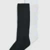 Black & White Football Socks 2 Pack 6-8.5