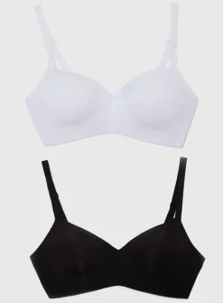 Black & White T-Shirt Balcony Bra 2 Pack 32DD