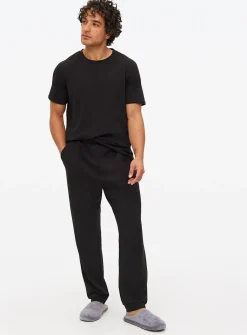 Black and Grey Marl Pyjama Bottoms 2 Pack L