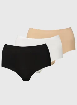Black, Beige & White No VPL Full Knickers 3 Pack 24