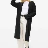 Black Cable Knit Maxi Cardigan 14