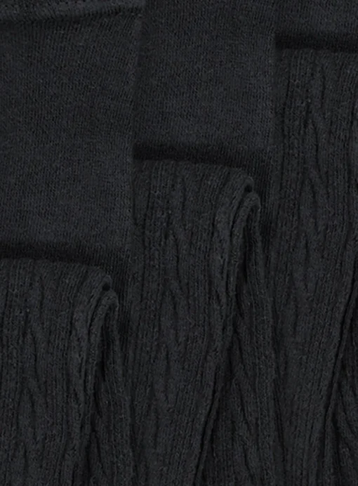 Black Cable Knit Tights 3 Pack 3-4 years