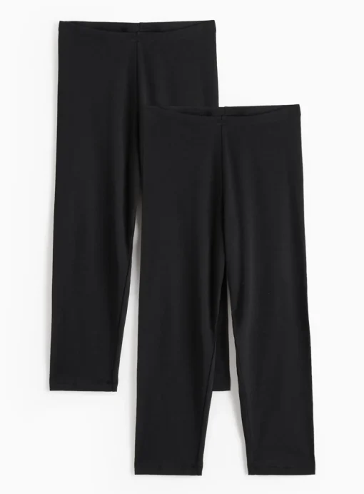Black Capri Leggings 2 Pack M