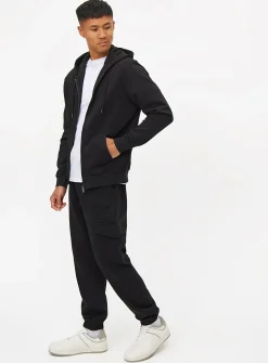 Black Classic Zip-Through Hoodie M