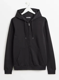 Black Classic Zip-Through Hoodie M