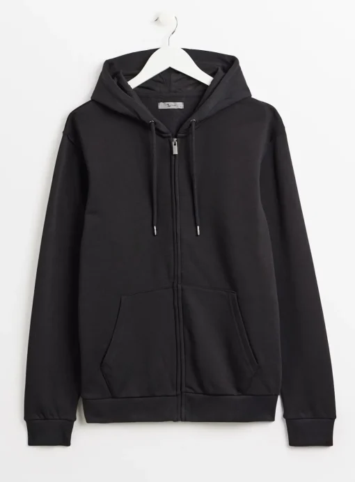 Black Classic Zip-Through Hoodie M