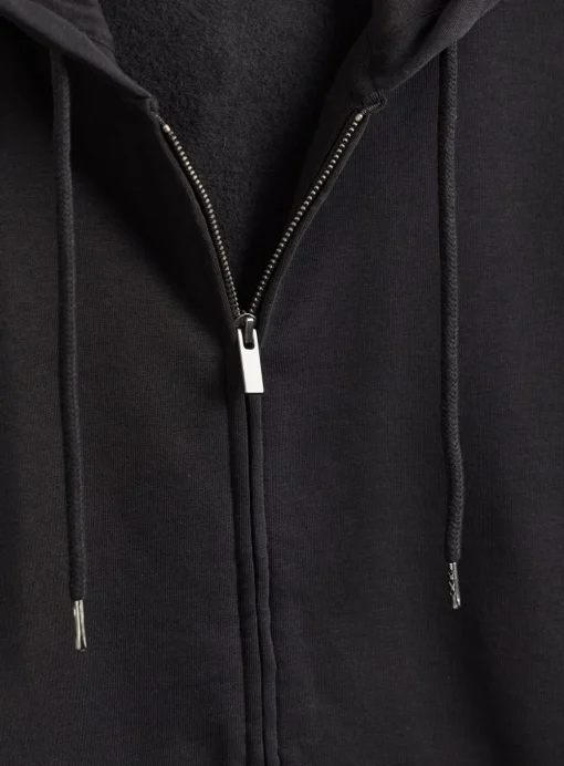 Black Classic Zip-Through Hoodie M