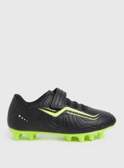 Black Contrast Neon Studded Football Boots 1