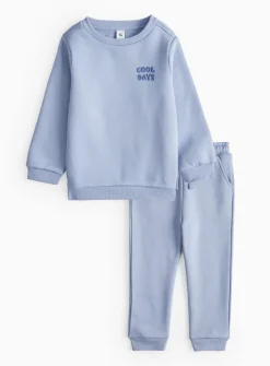 Black Cool Days Sweatshirt & Joggers Set 1-2 years