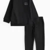 Black Cool Days Sweatshirt & Joggers Set 2-3 years
