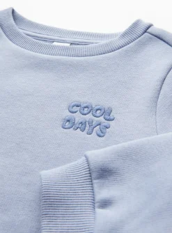 Black Cool Days Sweatshirt & Joggers Set 1-2 years