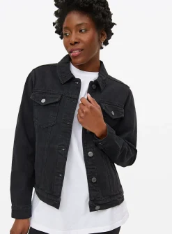 Black Core Denim Jacket 22