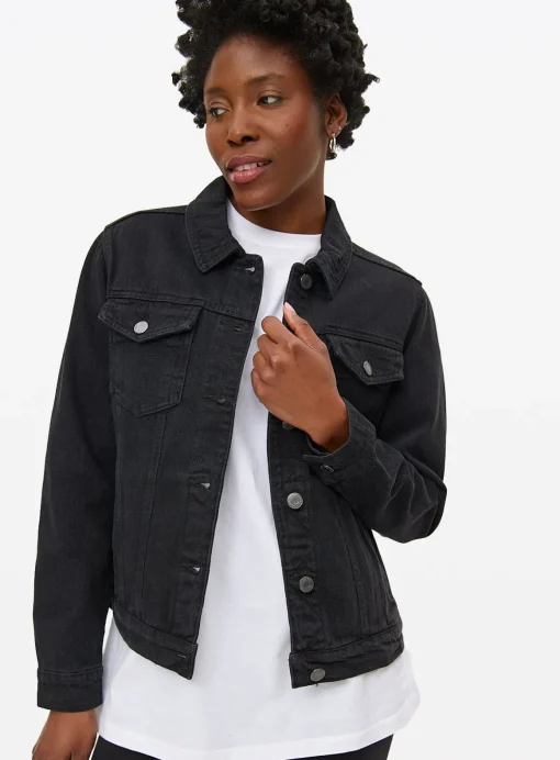 Black Core Denim Jacket 22