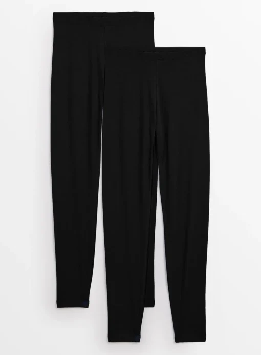 Black Core Leggings 2 Pack XL