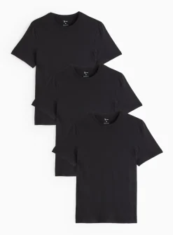 Black Core Short Sleeve T-Shirt 3 Pack M