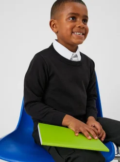 Black Crew Neck Jumper 2 Pack 4 years